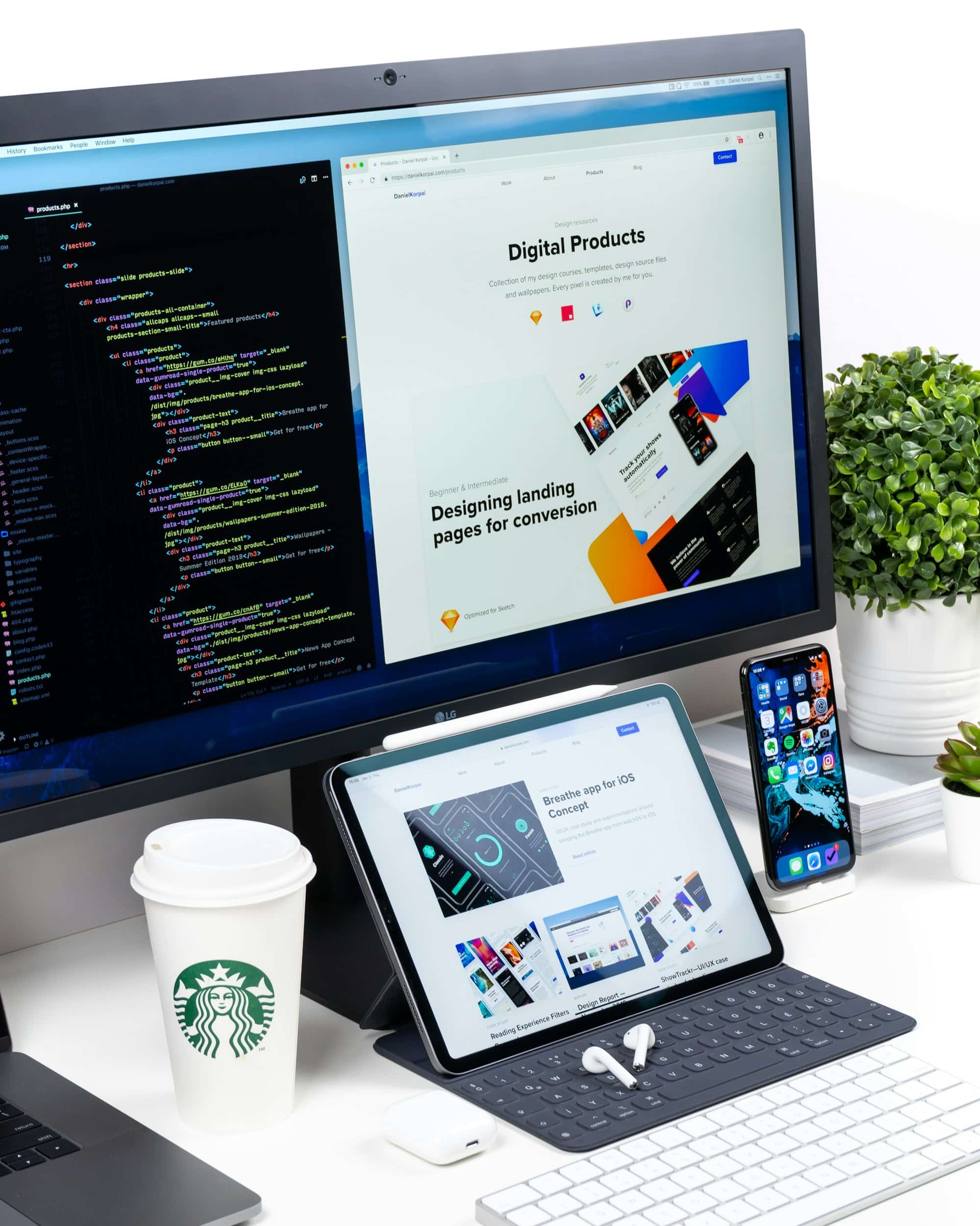 Multiple devices showing a modern custom website design